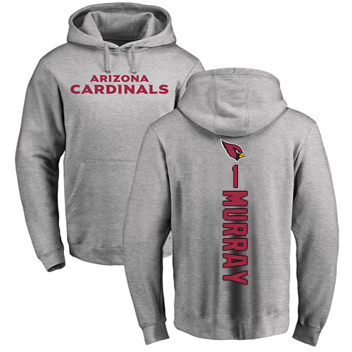 Arizona Cardinals Men Ash Kyler Murray Backer NFL Football #1 Pullover Hoodie Sweatshirts->women nfl jersey->Women Jersey